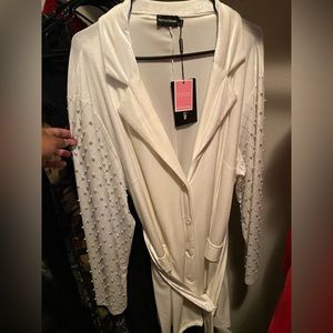 PLT Cream Beaded Dress